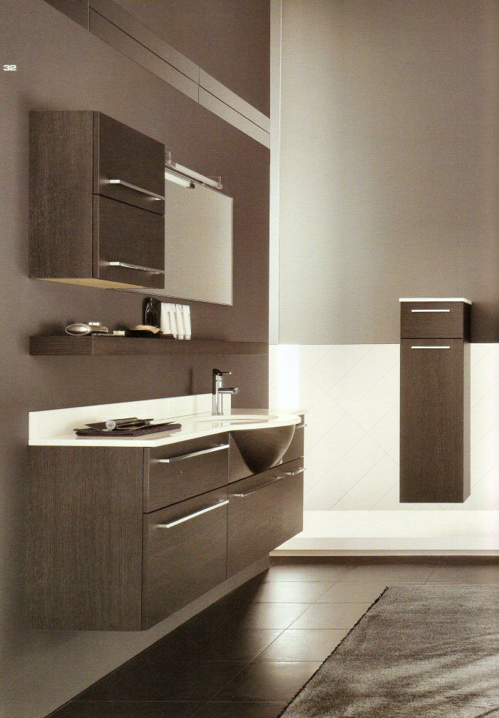 Metropolis bagno rovere grigio